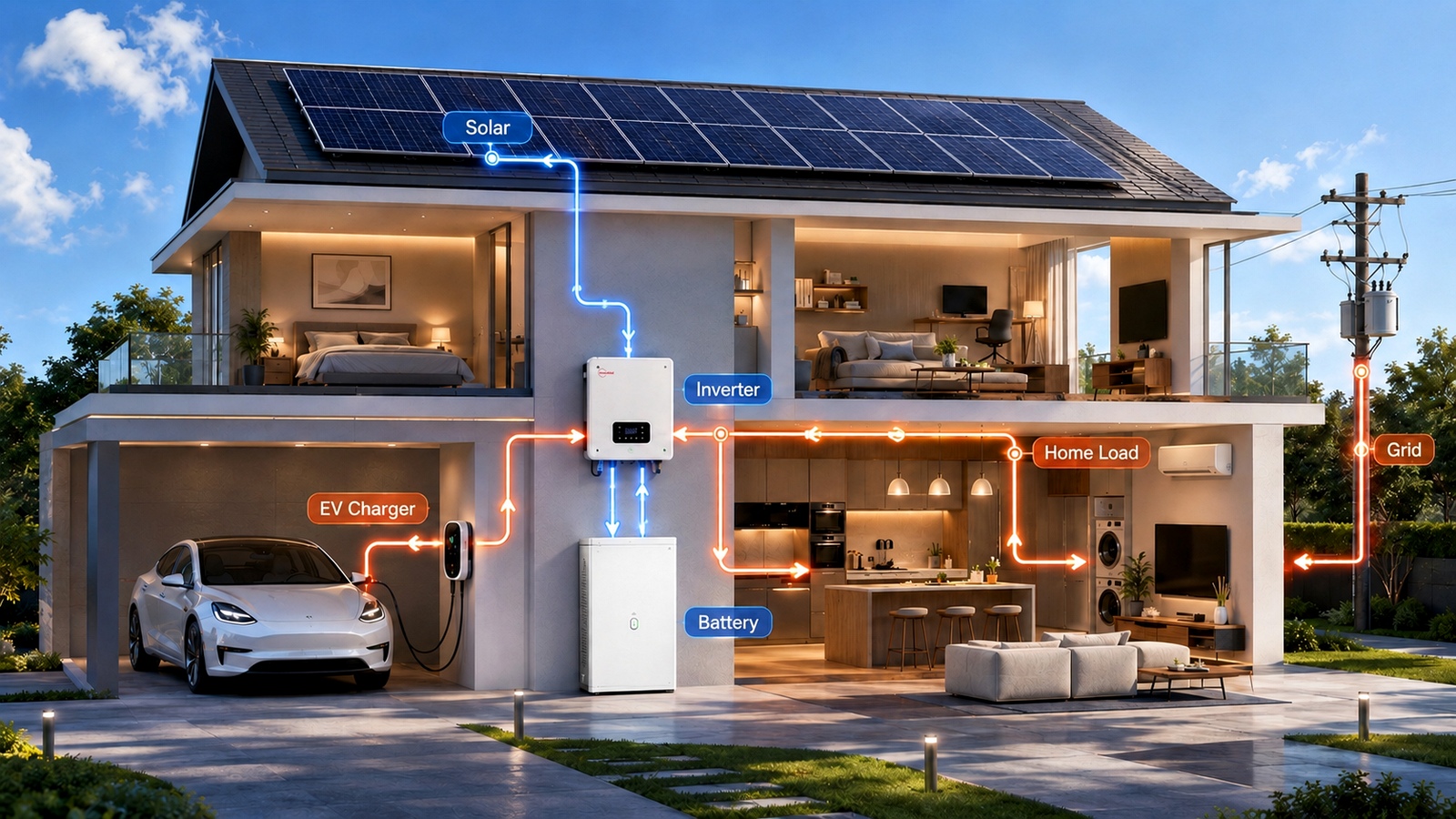 MOONKIEL smart home energy flow diagram