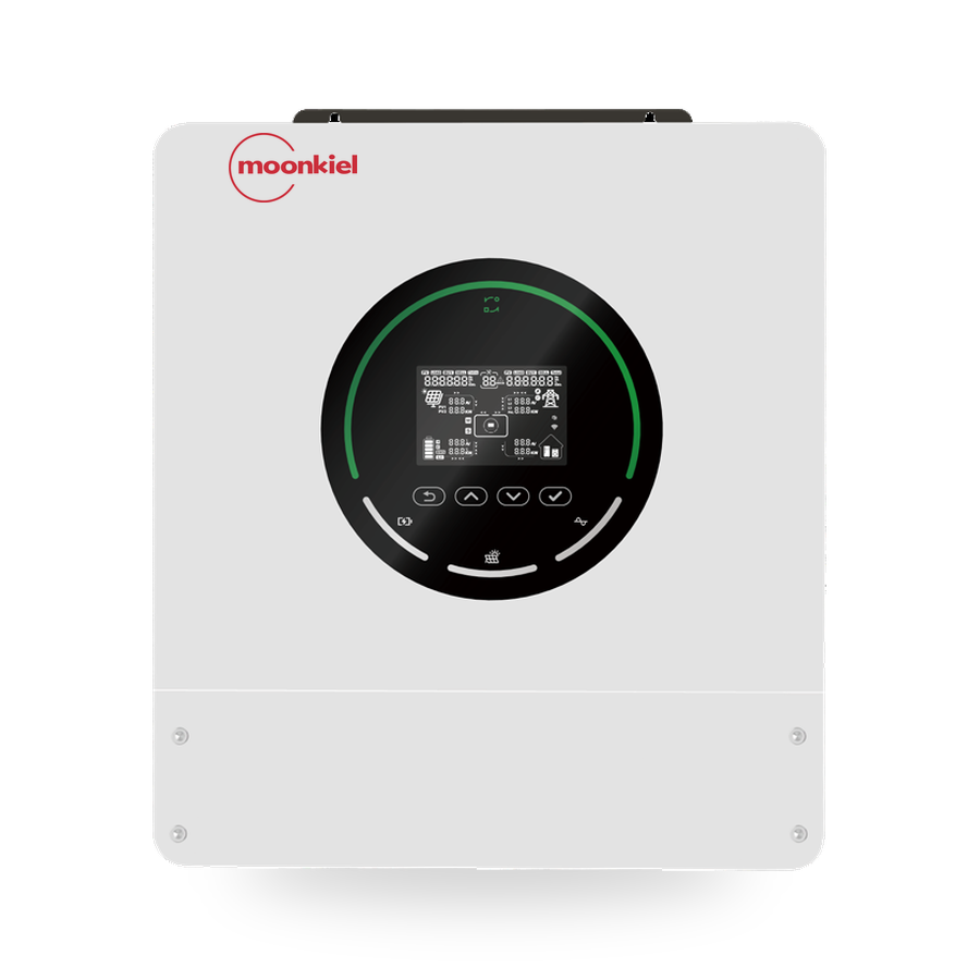 MOONKIEL hybrid inverter with red logo